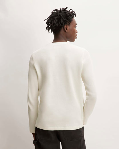 The Waffle Long-Sleeve Crew | Bone