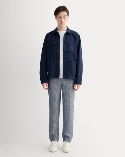The Linen Trouser | Navy Chambray