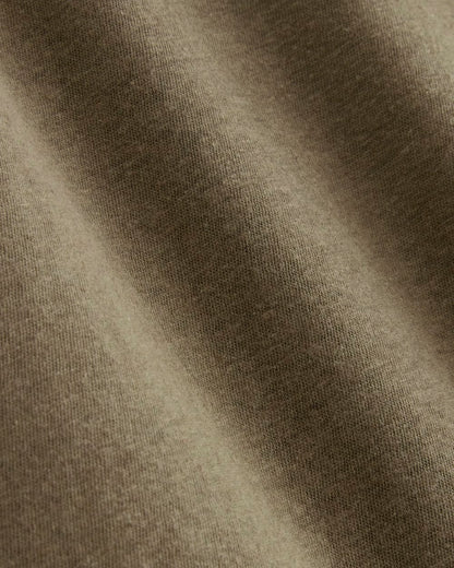 The Slouchy V-Neck Tee in Cotton Linen | Deep Taupe