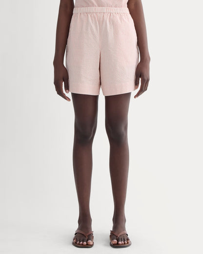 The Seersucker Pull-On Short | Soft Orange